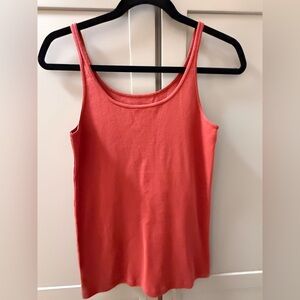 Eileen Fisher 100% Organic Cotton tank top! Dark salmon